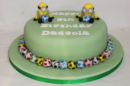 minion football birthday cake
